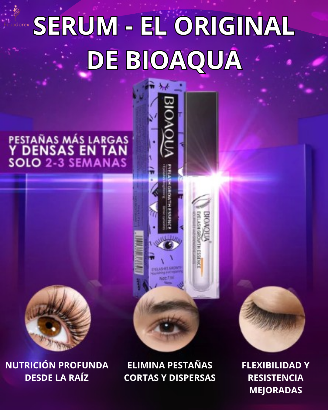EYELASH BIOAQUA Serum pestañas 3X1