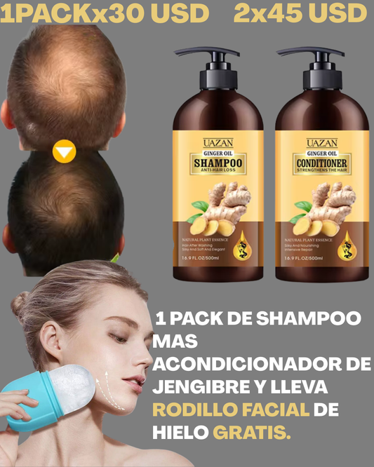 Shampoo y Acondicionador de Gengibre